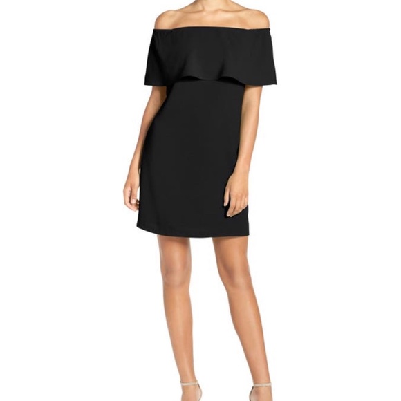 Charles Henry Off The Shoulder Dress Black XSP NWT - Picture 1 of 11
